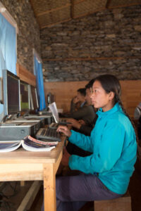 Grade 10 student Pema Doma works in Computer Lab
